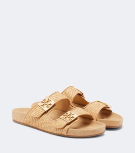 Tory Burch Tory Burch Mellow raffia-effect slides