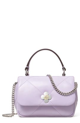Tory Burch Tory Burch Micro Kira Clover Diamond Quilted Top Handle Bag