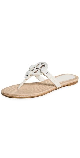 Tory Burch Tory Burch Miller Beaded Espadrille Sandals Blanc