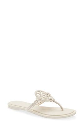 Tory Burch Tory Burch Miller Knotted Embellished Thong Sandal