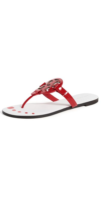 Tory Burch Tory Burch Miller Nail Polish Sandals Flash Red