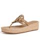 Tory Burch Tory Burch Miller Raffia Wedge Sandals 25mm Amber Grain - 1