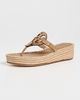 Tory Burch Tory Burch Miller Raffia Wedge Sandals 25mm Amber Grain - 2