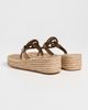 Tory Burch Tory Burch Miller Raffia Wedge Sandals 25mm Amber Grain - 4