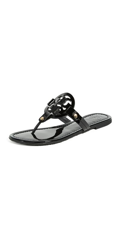 Tory Burch Tory Burch Miller Sandals Perfect Black Patent