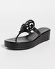 Tory Burch Tory Burch Miller Wedge Sandals 25mm Perfect Black - 2