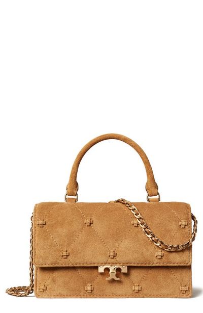 Tory Burch Tory Burch Mini Bunny Knot Suede Handbag