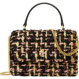 Tory Burch Tory Burch Mini Kira Tweed Wool Blend Top Handle Wallet on a Chain