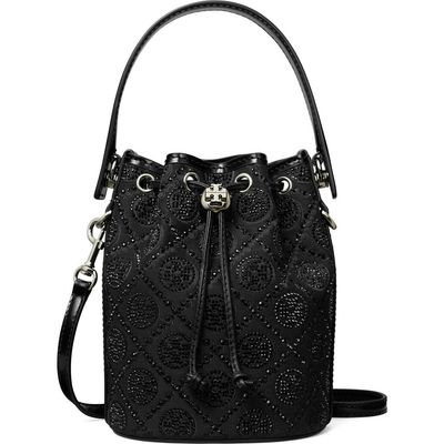 Tory Burch Tory Burch Mini T Monogram Hot Fix Bucket Bag