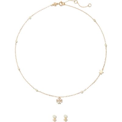 Tory Burch Tory Burch Moondance Necklace & Stud Earrings Set