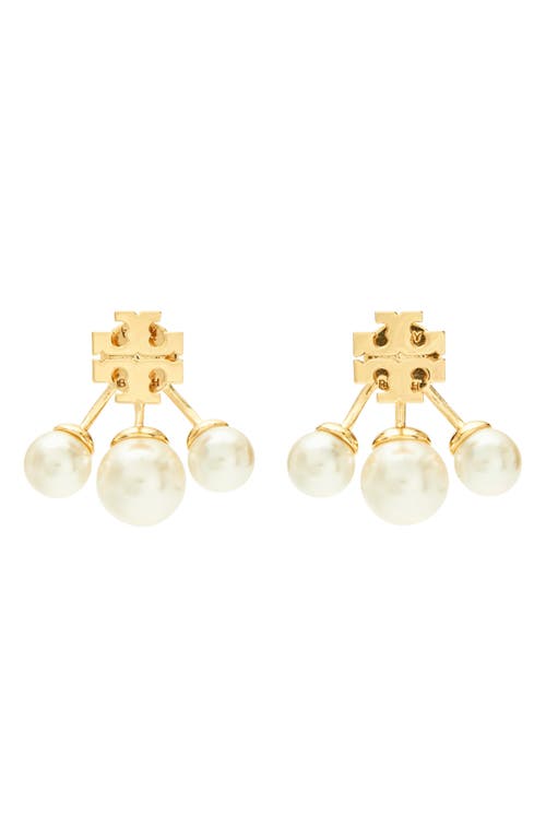 Tory Burch Tory Burch Moondance Pearl Front-Back Earrings