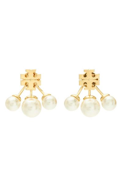 Tory Burch Tory Burch Moondance Pearl Front-Back Earrings