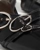 Tory Burch Tory Burch Multi Buckle Slingback Leather Heels 75mm PERFECT BLACK / SILVER - 6