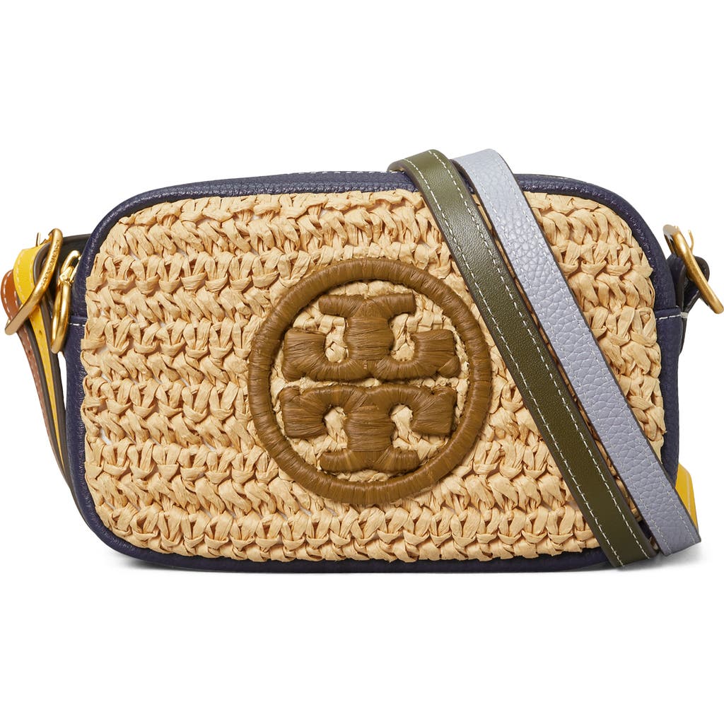 Tory Burch Tory Burch Perry Bombé Mini Straw Crossbody Bag