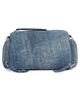 Tory Burch Tory Burch Perry Denim Print Suede Voyager Camera Bag Blue Jean One - 1
