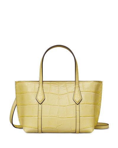 Tory Burch Tory Burch Perry Mini Croc Embossed Leather Crossbody