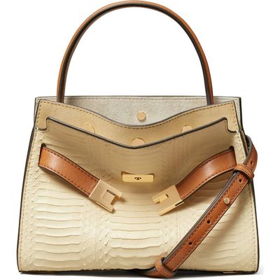 Tory Burch Tory Burch Petite Lee Radziwill Genuine Snake Satchel