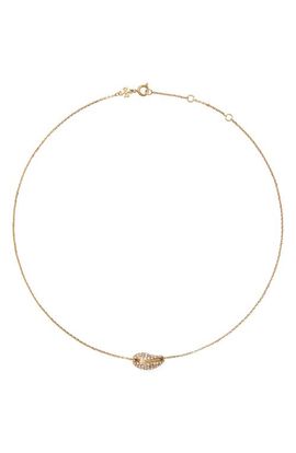 Tory Burch Tory Burch Pierced Pavé Pendant Necklace