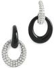 Tory Burch Tory Burch Pierced Pave Doorknocker Earrings Light Silver One - 1
