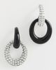 Tory Burch Tory Burch Pierced Pave Doorknocker Earrings Light Silver One - 2