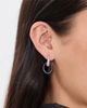 Tory Burch Tory Burch Pierced Pave Doorknocker Earrings Light Silver One - 4