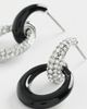 Tory Burch Tory Burch Pierced Pave Doorknocker Earrings Light Silver One - 5