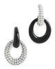 Tory Burch Tory Burch Pierced Pave Doorknocker Earrings Light Silver One - 6
