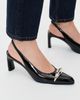 Tory Burch Tory Burch Pierced Slingbacks 65mm PERFECT BLACK / SILVER - 3