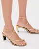 Tory Burch Tory Burch Pierced Strappy Heel Sandals Gold Leaf - 4
