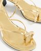 Tory Burch Tory Burch Pierced Strappy Heel Sandals Gold Leaf - 6
