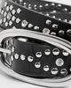 Tory Burch Tory Burch Pierced Studded Belt Black / Silver - 5