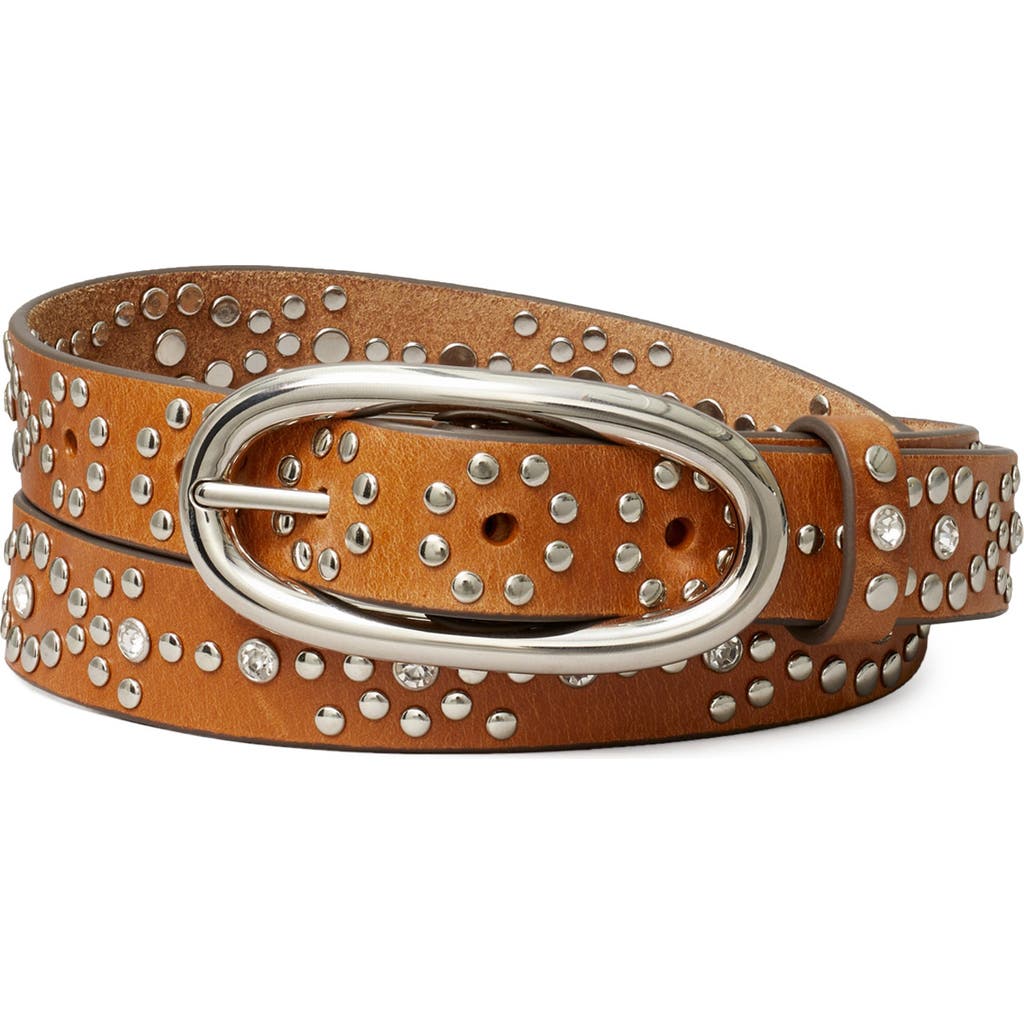 Tory Burch Tory Burch Pierced Studded Leather Buckle Belt