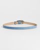 Tory Burch Tory Burch Pierced Suede Large Buckle Belt Steel Blue/Silver - 4