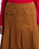 Tory Burch Tory Burch Pleated cotton corduroy midi skirt - 3