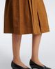 Tory Burch Tory Burch Pleated cotton corduroy midi skirt - 4