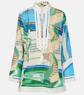 Tory Burch Tory Burch Printed cotton voile tunic