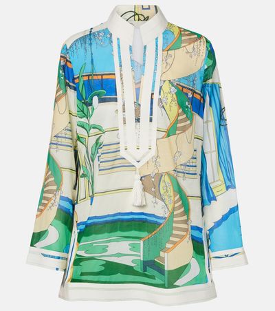 Tory Burch Tory Burch Printed cotton voile tunic