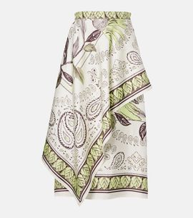 Tory Burch Tory Burch Printed silk midi skirt