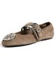 Tory Burch Tory Burch Reva Punk Travel Ballet Flats RIVER ROCK / SILVER - 1