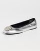 Tory Burch Tory Burch Reva Travel Ballet Flats Silver - 1