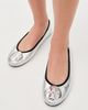 Tory Burch Tory Burch Reva Travel Ballet Flats Silver - 3