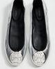 Tory Burch Tory Burch Reva Travel Ballet Flats Silver - 5