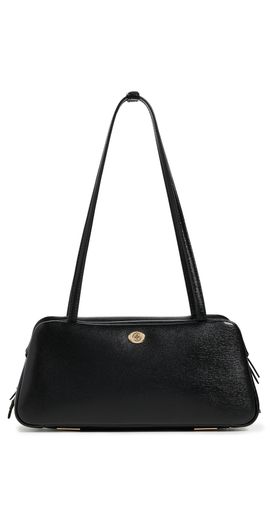 Tory Burch Tory Burch Robinson Leather Shoulder Bag Black One