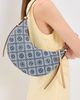 Tory Burch Tory Burch Romy Denim Half Moon Bag Powder Blue One - 3