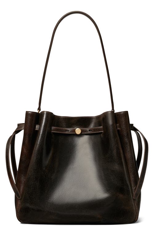 Tory Burch Tory Burch Romy Distressed Large Leather Bucket Bag