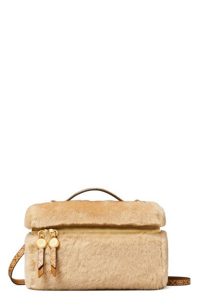Tory Burch Tory Burch Romy Genuine Shearling Slim Top Handle Bag