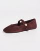 Tory Burch Tory Burch Romy Mary Jane Flats Warm Brownie - 2