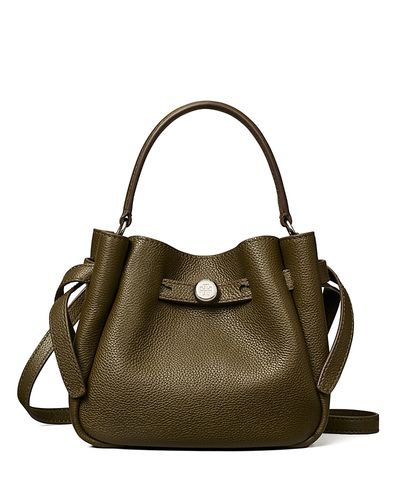Tory Burch Tory Burch Romy Mini Leather Crossbody Bucket Bag