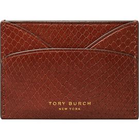 Tory Burch Tory Burch Romy Snake Embossed Leather Card Case