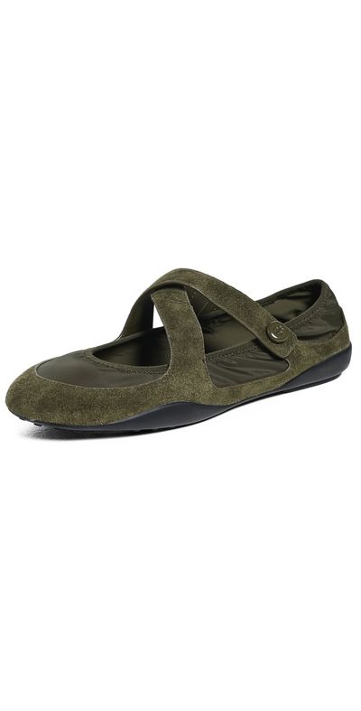 Tory Burch Tory Burch Romy Sport Mary Janes Dark Ivy